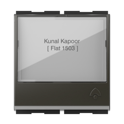 6AMP Bell Push Switch with Luminous Name Plate  LED circuit and diffuser