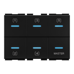 Touch - 5 Switch with Master - 3M  110 - 240V ~ 6A each