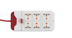 LEMOID 6+1 SPIKE GUARD-WITH 6 INTERNATIONAL SOCKETS& SURGE PROTECTOR